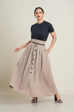 Load image into Gallery viewer, Cherry Maxi Skirt - Biscoff
