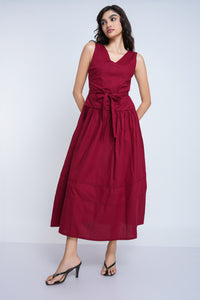 Louise Maxi Dress - Wine