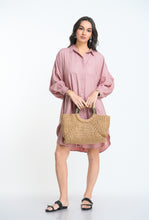 Load image into Gallery viewer, Claire Shirt Dress - Blush
