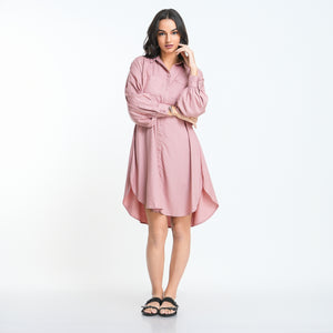 Claire Shirt Dress - Blush