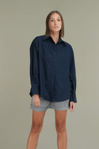 Classic Oversized Shirt - Navy