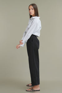 Classic Oversized Shirt - Black Striped
