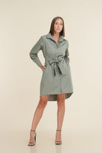 Load image into Gallery viewer, Stella Utility Mini Dress - Olive

