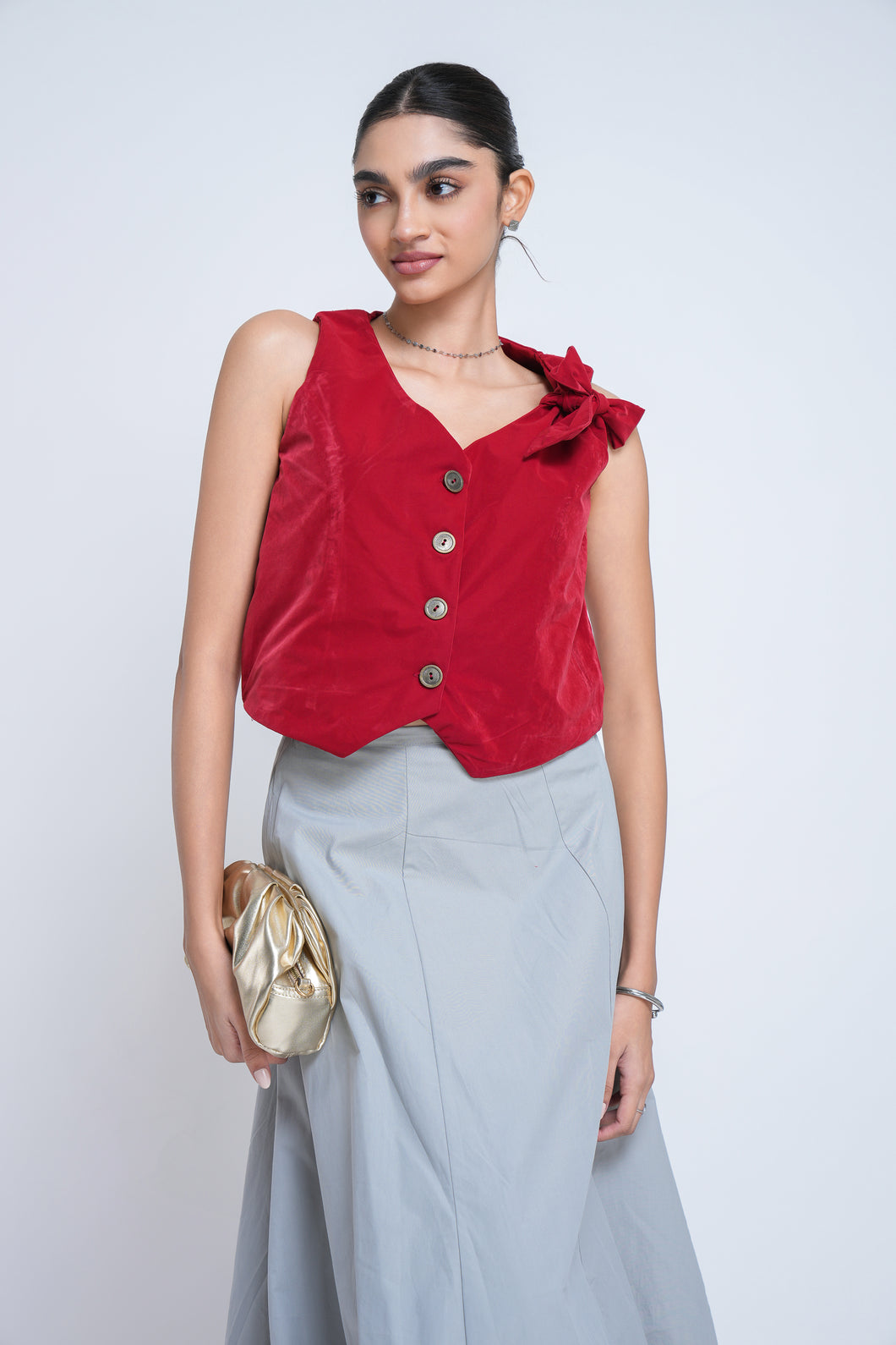 Rosie Waist coat - Cherry