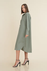 Ultimate Oversized Shirt Dress - Olive