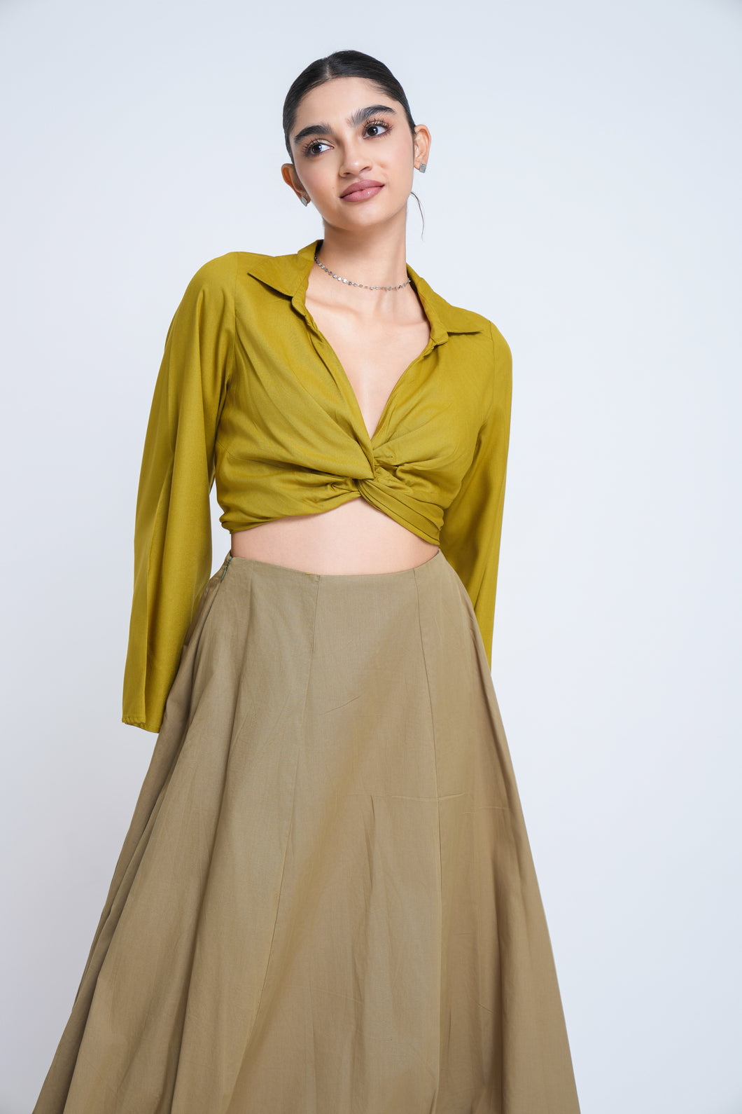 Esther Twisted Top - Moss