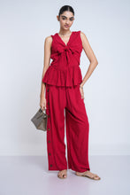 Load image into Gallery viewer, Coral Tie Up Top - Apple
