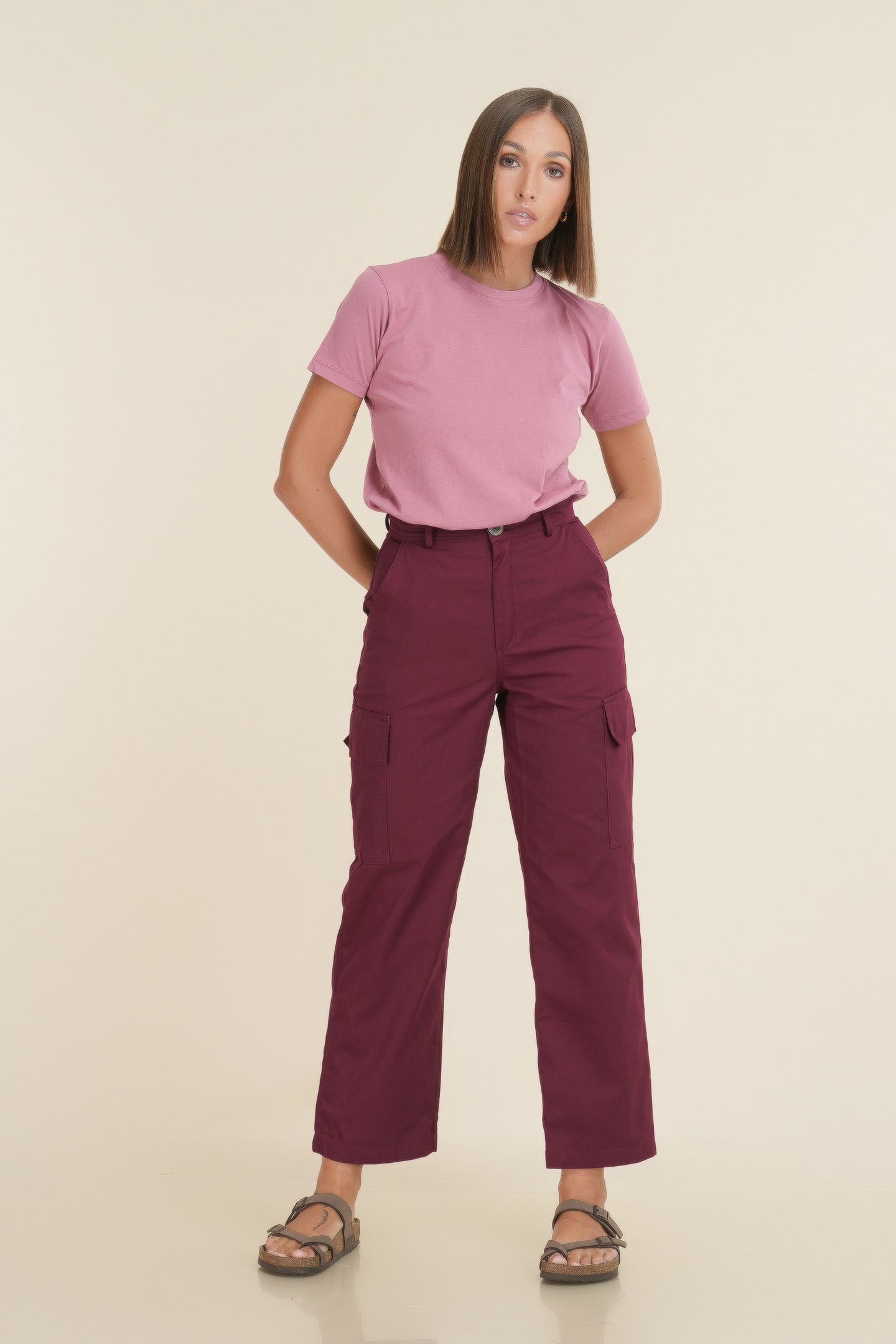 Cargo Pant - Cherry