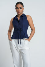 Load image into Gallery viewer, Rua Pleated Top - Midnight
