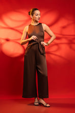 Load image into Gallery viewer, Eve High Neck Jumpsuit - Chocolate
