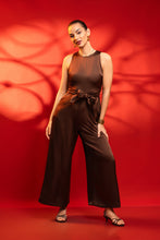 Load image into Gallery viewer, Eve High Neck Jumpsuit - Chocolate
