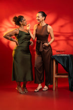 Load image into Gallery viewer, Eve High Neck Jumpsuit - Chocolate
