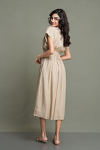 Load image into Gallery viewer, Delta Midi Dress - Biscuit
