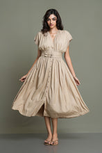 Load image into Gallery viewer, Delta Midi Dress - Biscuit
