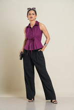 Load image into Gallery viewer, Rua Pleated Top - Plum
