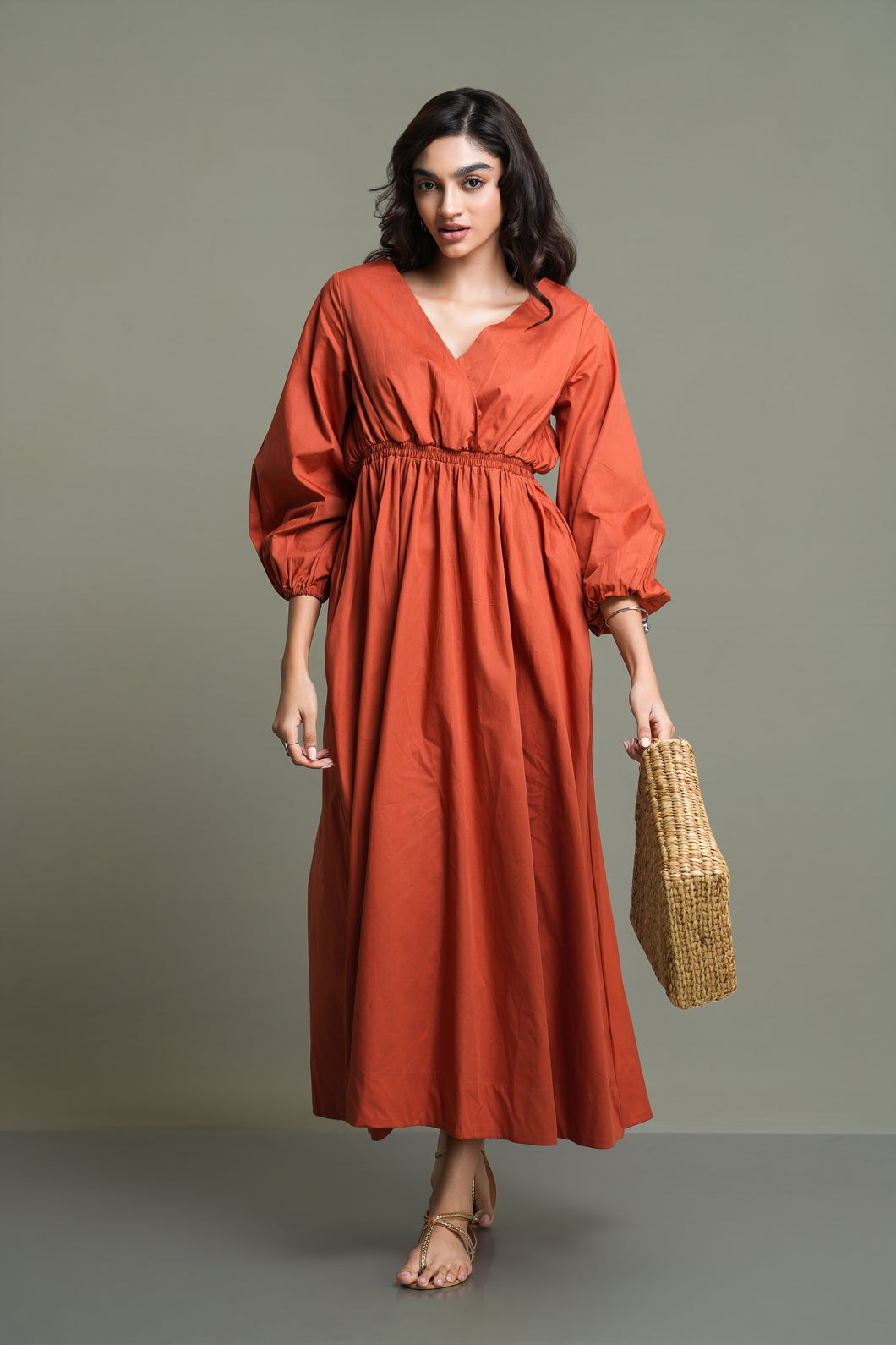 Kaira Maxi Dress - Brick