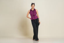 Load image into Gallery viewer, Rua Pleated Top - Plum
