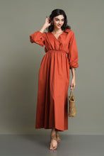 Load image into Gallery viewer, Kaira Maxi Dress - Brick
