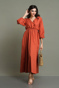 Kaira Maxi Dress - Brick