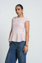 Load image into Gallery viewer, Carmen Peplum Top - Poppy
