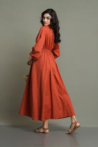 Kaira Maxi Dress - Brick