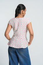 Load image into Gallery viewer, Carmen Peplum Top - Poppy
