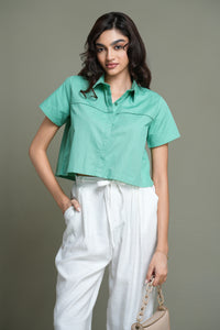 Luca Crop Top - Teal
