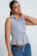 Load image into Gallery viewer, Rua Pleated Top - Sailor
