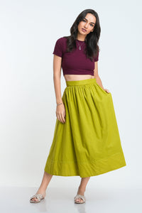 Rib Crew Crop T-Shirt - Berry