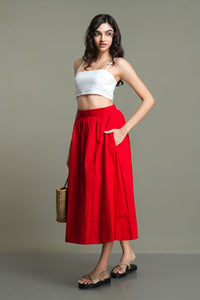 Lana Midi Skirt - Apple