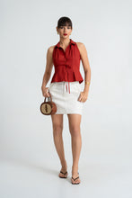 Load image into Gallery viewer, Rua Pleated Top - Crimson
