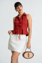 Load image into Gallery viewer, Rua Pleated Top - Crimson
