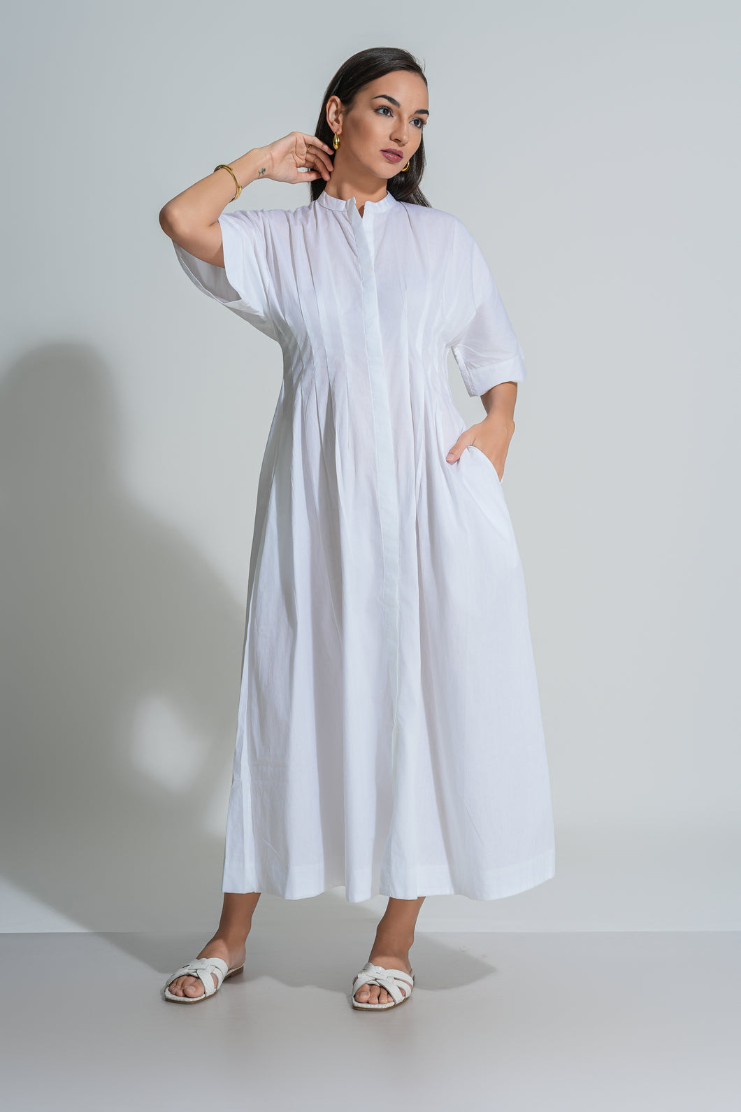 Pinning You Maxi Dress - Pearl