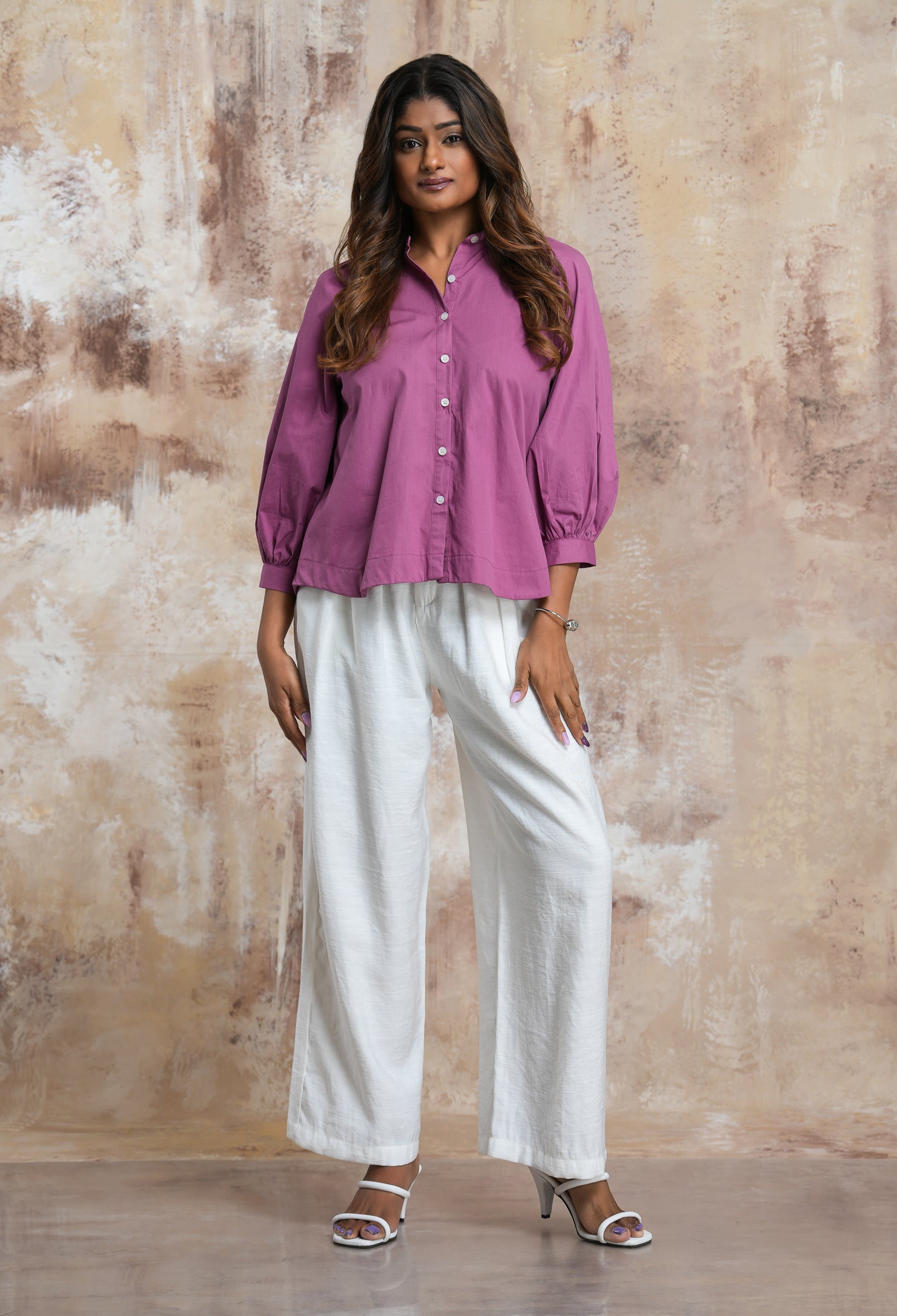 Nova Pleated Pant - Pearl