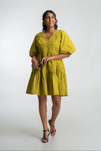 Load image into Gallery viewer, Caroline Mini Dress - Lemon
