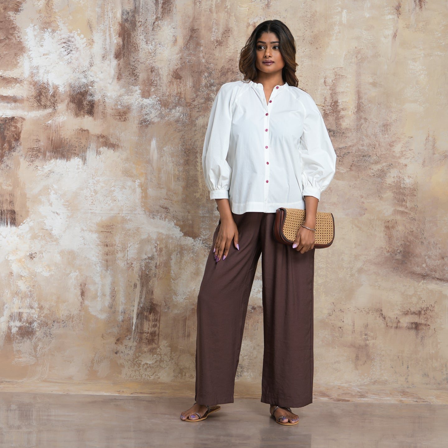 Nova Pleated Pant - Coffee