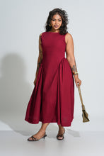 Load image into Gallery viewer, Frankie Midi Dress- Wine
