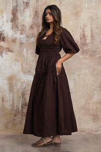 Caroline Maxi Dress - Chocolate