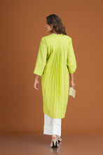 Load image into Gallery viewer, Liza Pleated Midi Top - Lime
