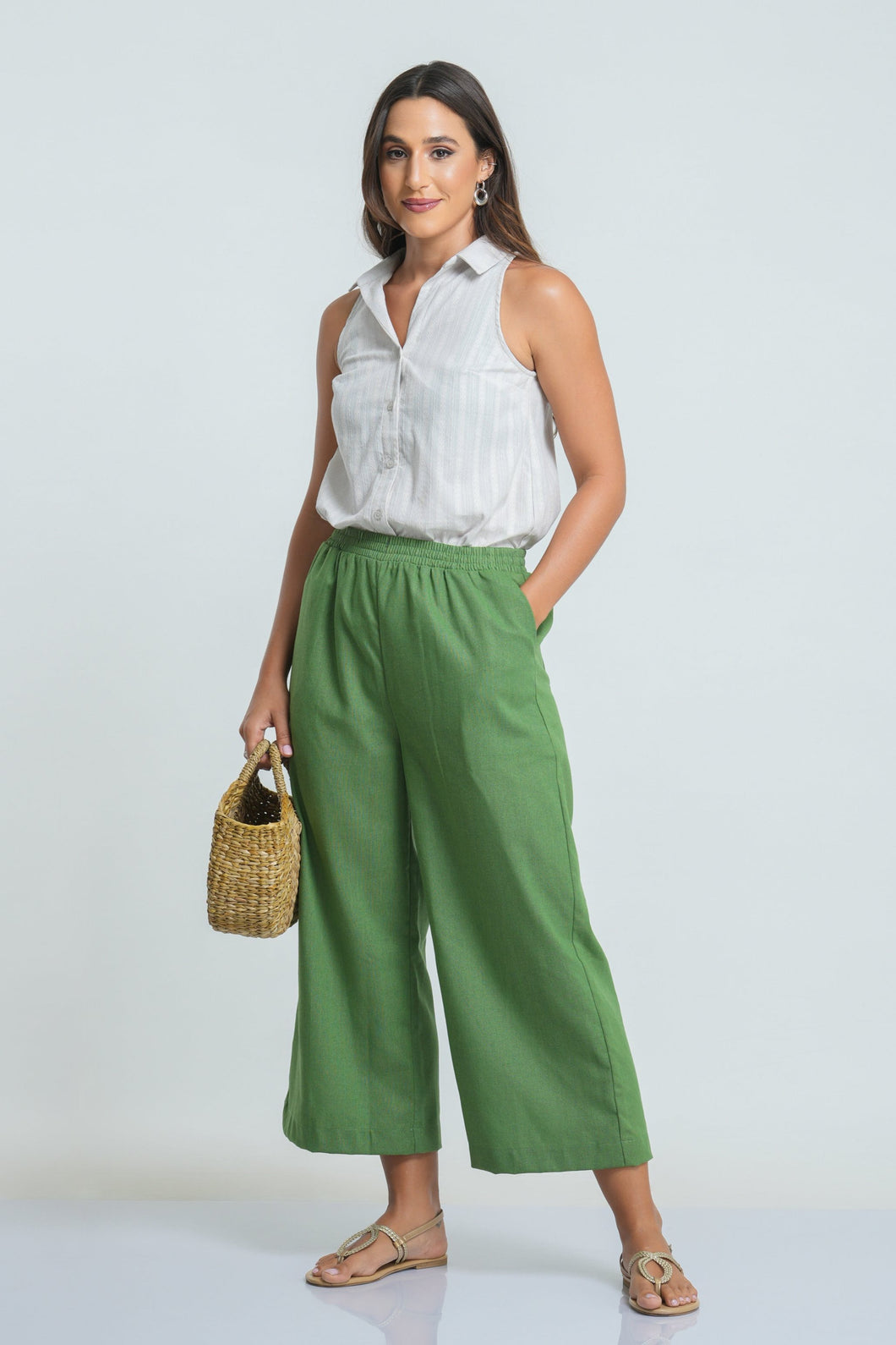 Nola Midi Pant - Pears