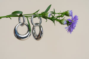 Sterling Silver Gaia Hoops