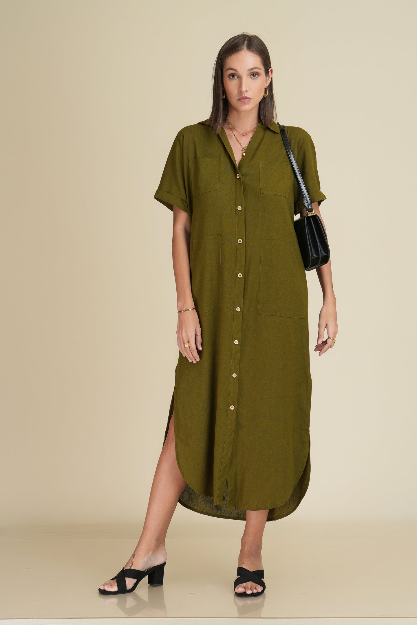 Summer Utility Midi - Olive