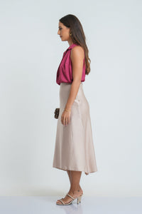 Grace Midi Skirt - Biscoff