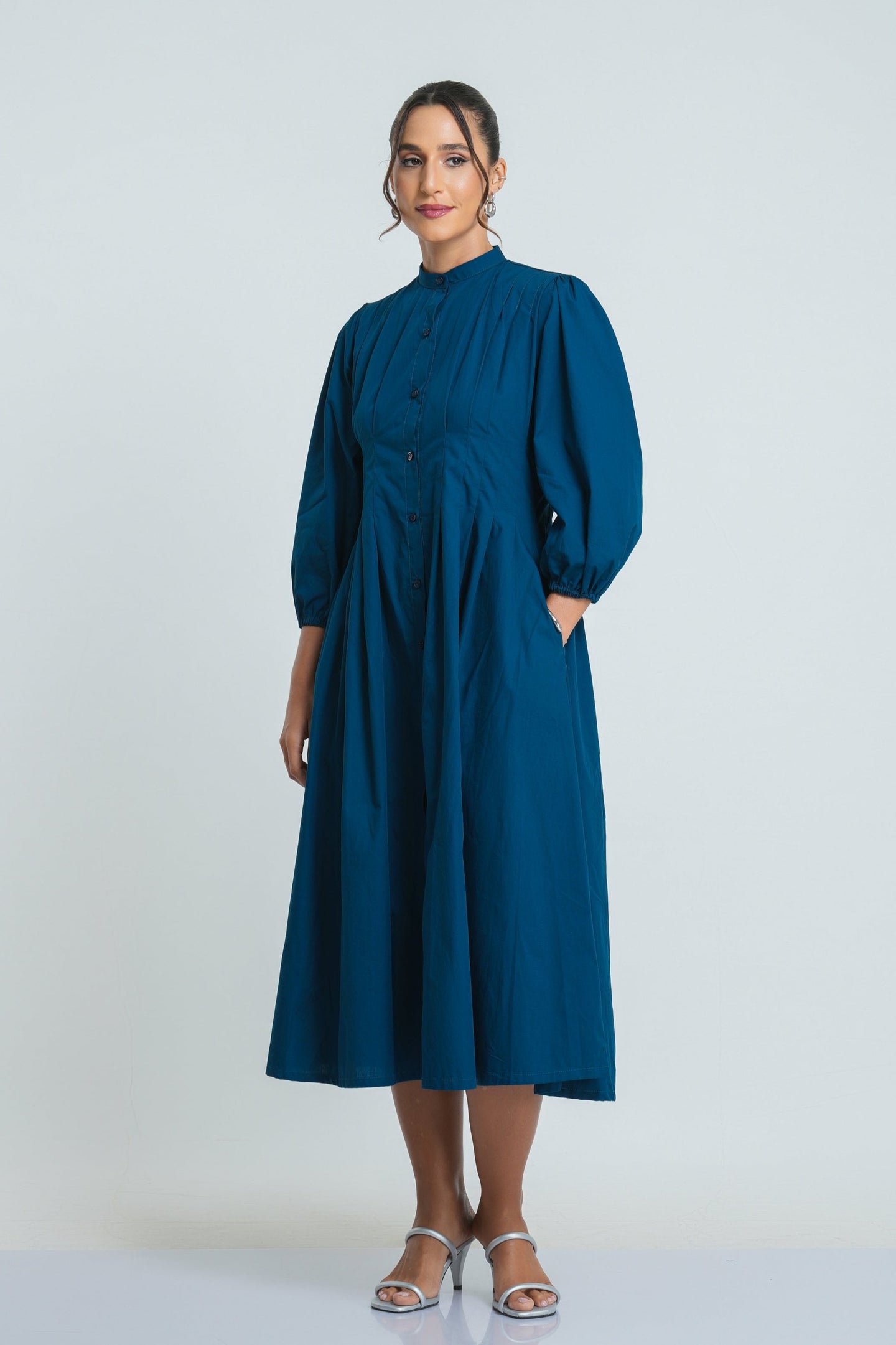 Elsie Midi Dress - Navy