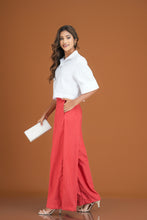 Load image into Gallery viewer, Evie Tuck Pant - Crimson
