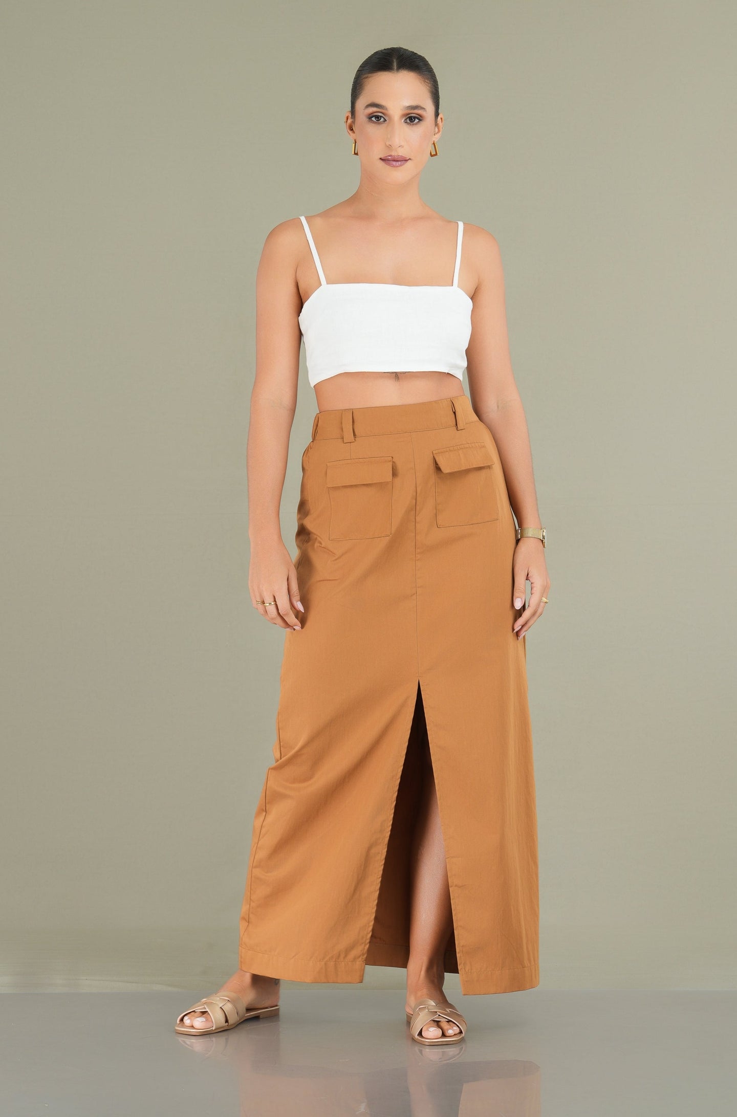 Mackenzie Long Skirt - Caramel