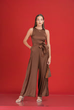 Load image into Gallery viewer, Eve High Neck Jumpsuit- Walnut
