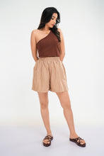 Load image into Gallery viewer, Daniella Rib One-Shoulder Top - Walnut
