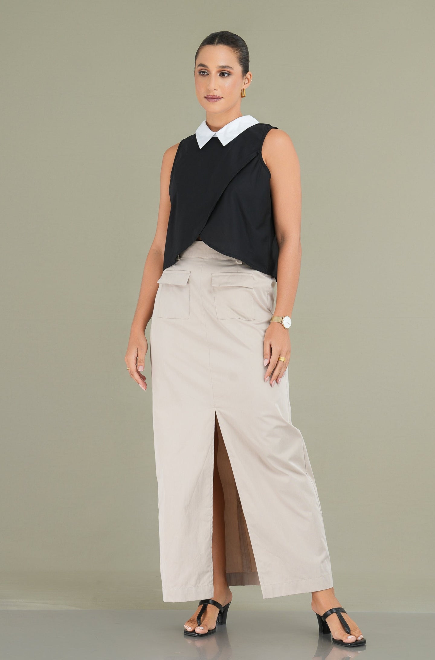 Mackenzie Long Skirt - Bisque
