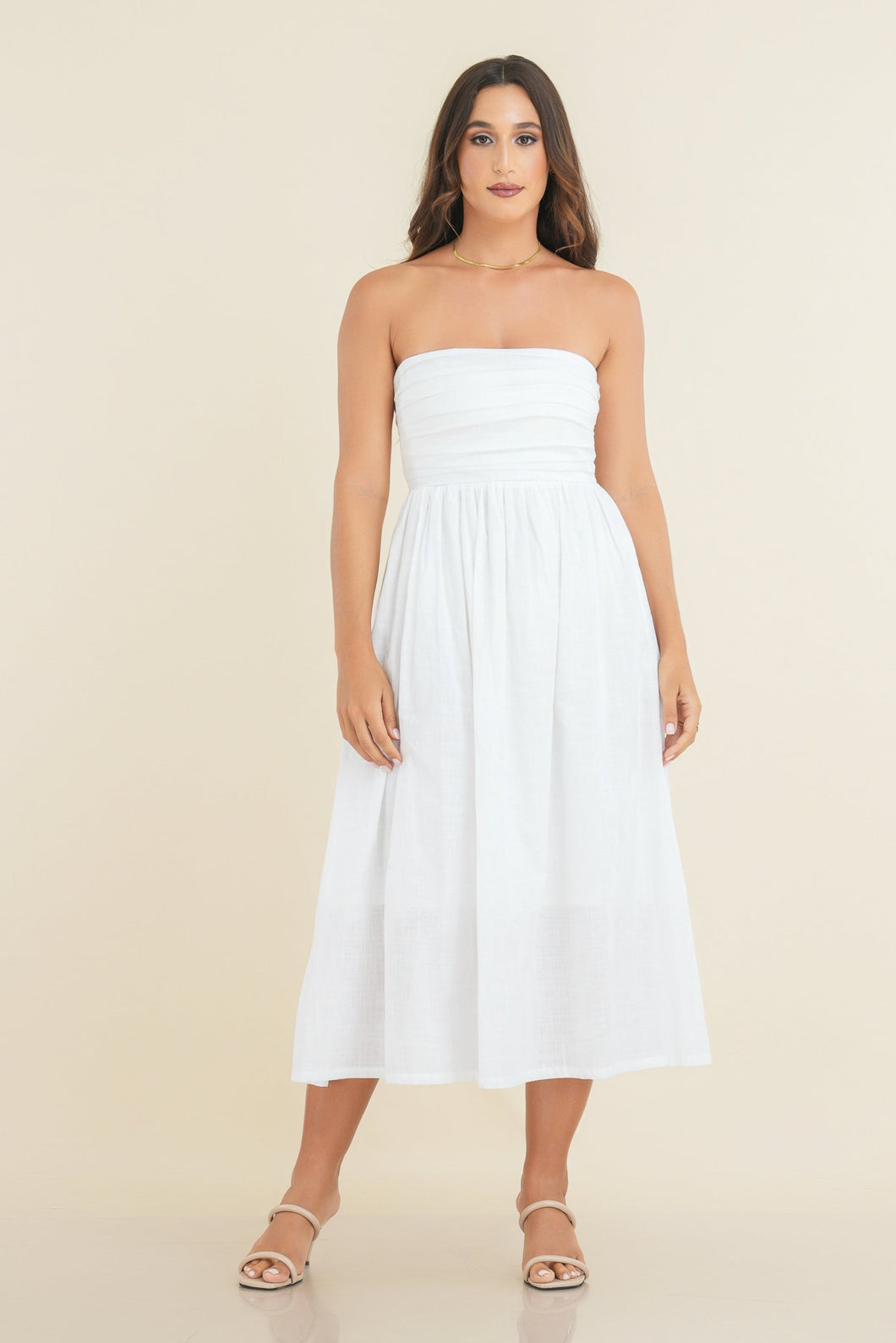 Mae Strapless Dress - Crystal